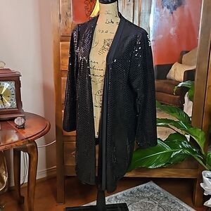 MSK Black Sequin Blazer